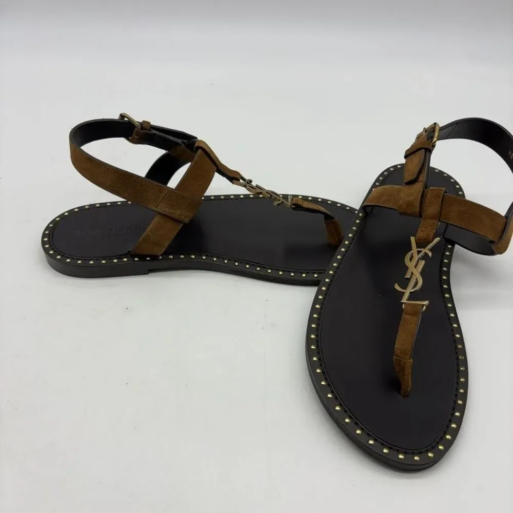Saint Laurent CASSANDRE YSL logo sandal size 43